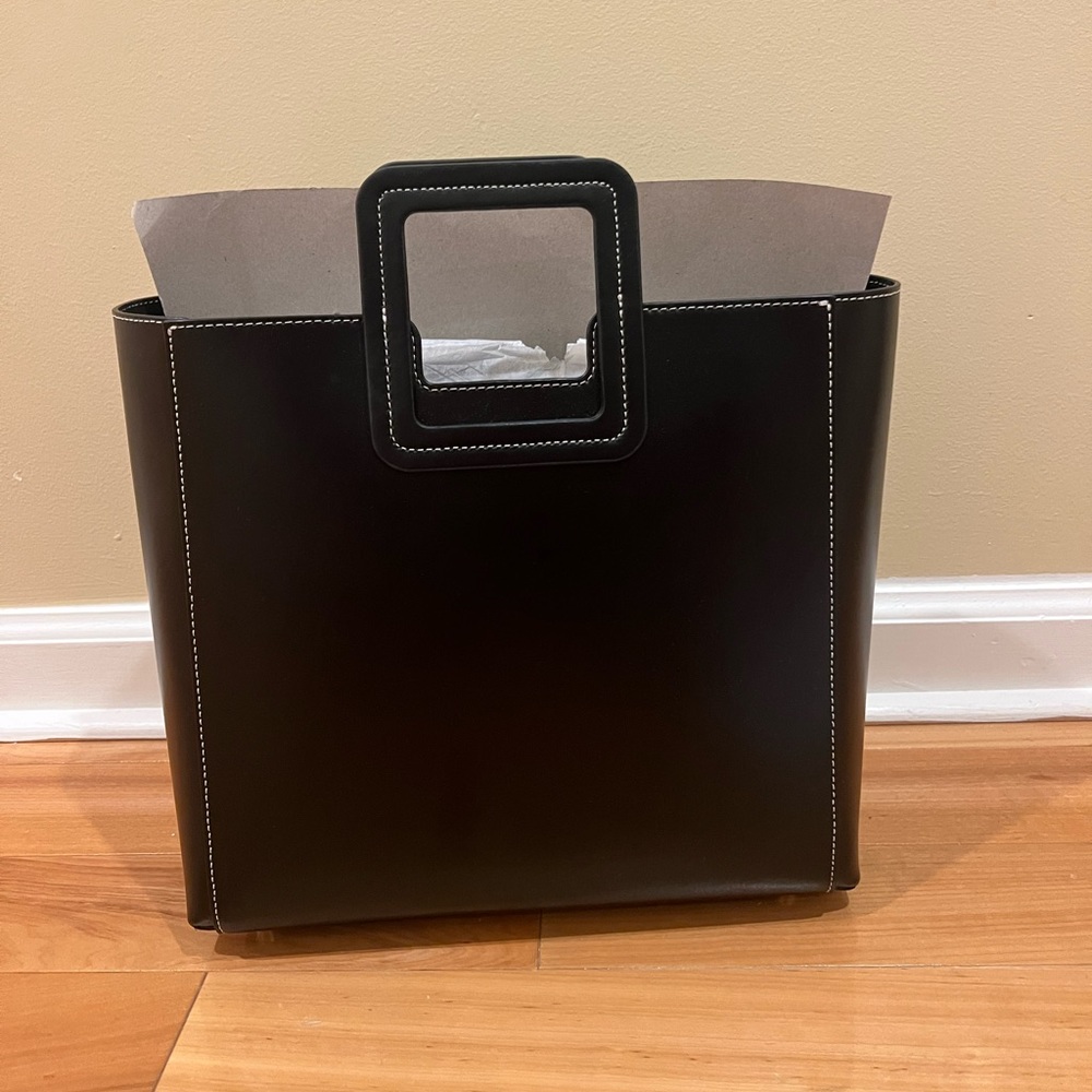 STAUD Shirley Leather Bag Black- NWT